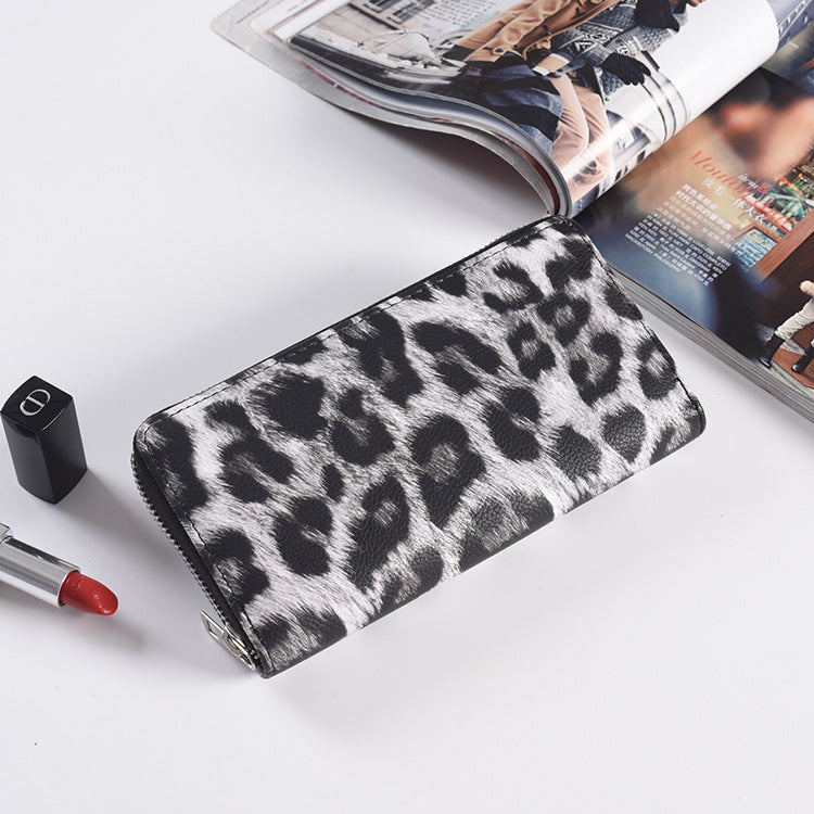Fashion Long Zipper Women’s Wallet – Bright PU Leather Clutch