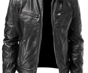 PU Leather Jacket Slim Leather Jacket