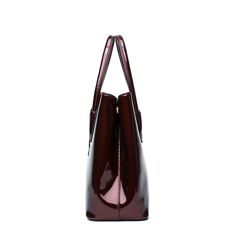 Women’s Patent Leather Handbag – Stylish Square Vertical Bag