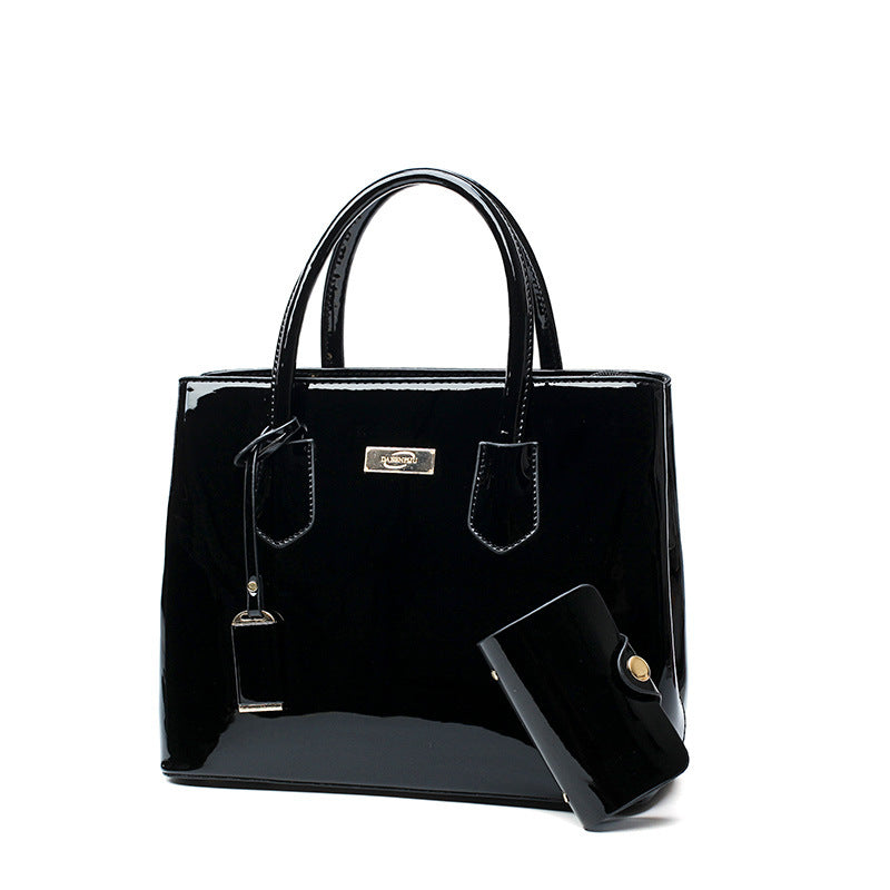 Women’s Patent Leather Handbag – Stylish Square Vertical Bag