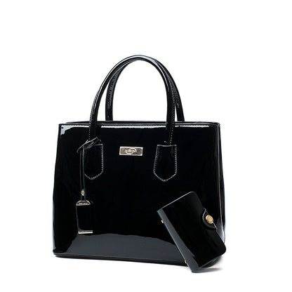 Women’s Patent Leather Handbag – Stylish Square Vertical Bag