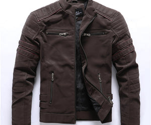 Men's leather washed leather jacket