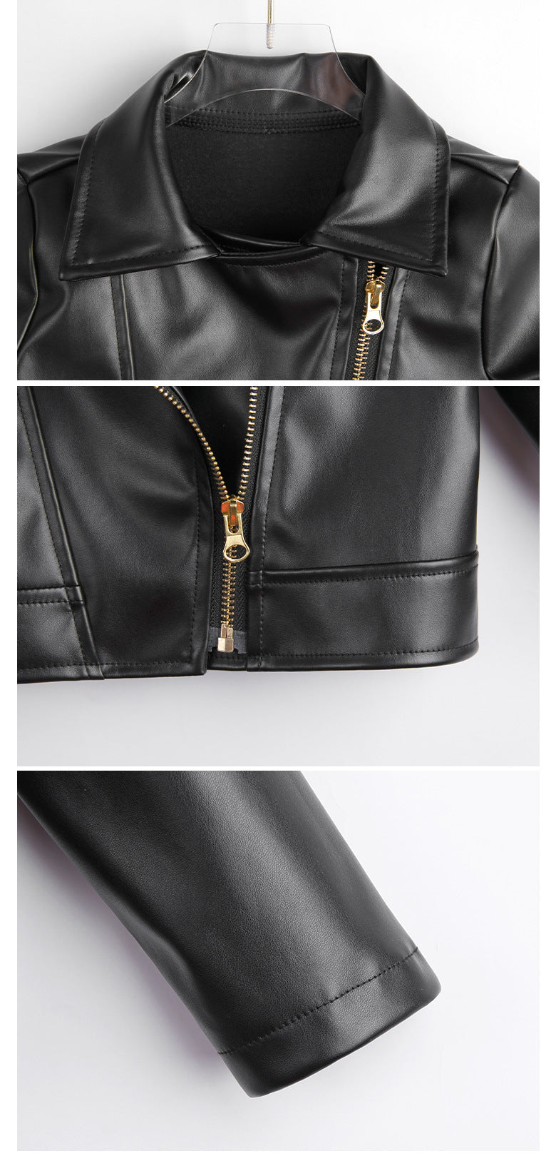 Children’s Leather Motorcycle Jacket – Stylish, Durable & Cool