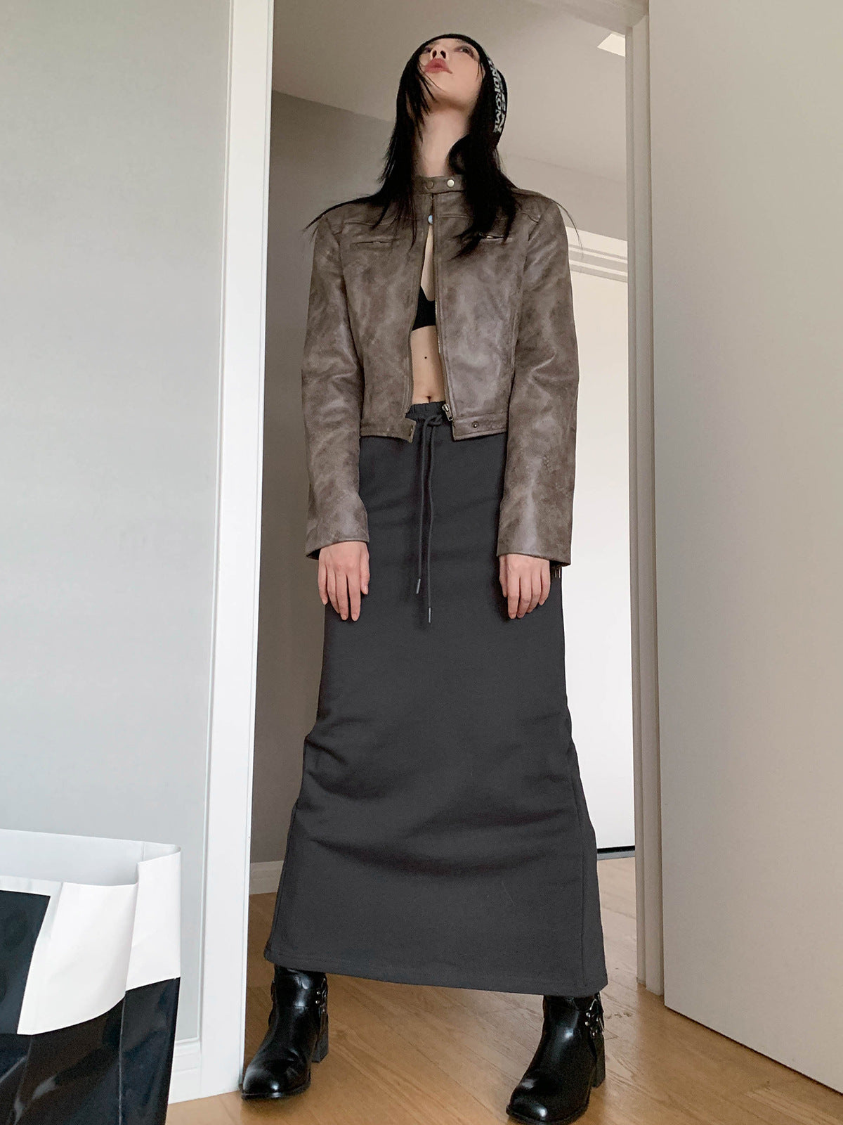 Women’s Short Biker Leather Jacket – Edgy, Stylish & Chic