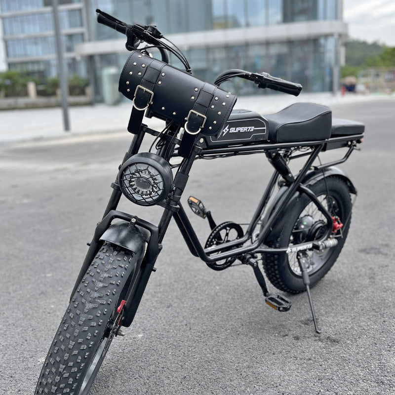 Retro Motorcycle & Bicycle Waterproof Leather Pannier Bag