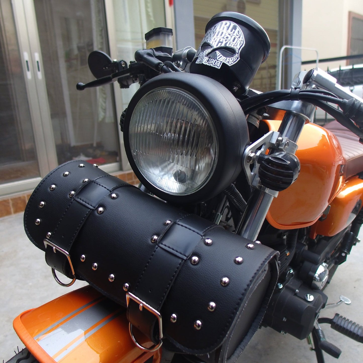 Retro Motorcycle & Bicycle Waterproof Leather Pannier Bag