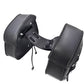 Black PU Leather Luggage Bags Motorcycle Saddlebags Saddle Bags Pouch For