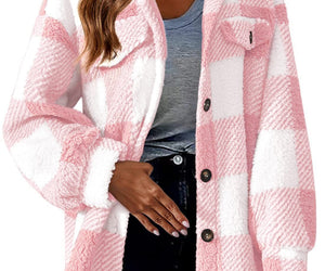 Lamb Fleece Jacket Button Fleece Jacket