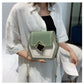 Matte leather shoulder bag