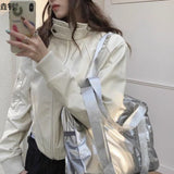 Women’s American Retro Short Leather Jacket – Timeless, Chic & Edgy