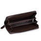 Retro Genuine Leather Wallet – European & American Style (Zipper Closure)