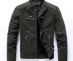 Men Fashion Pu Leather Jackets Coats