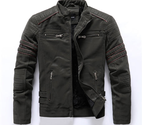 Men Fashion Pu Leather Jackets Coats