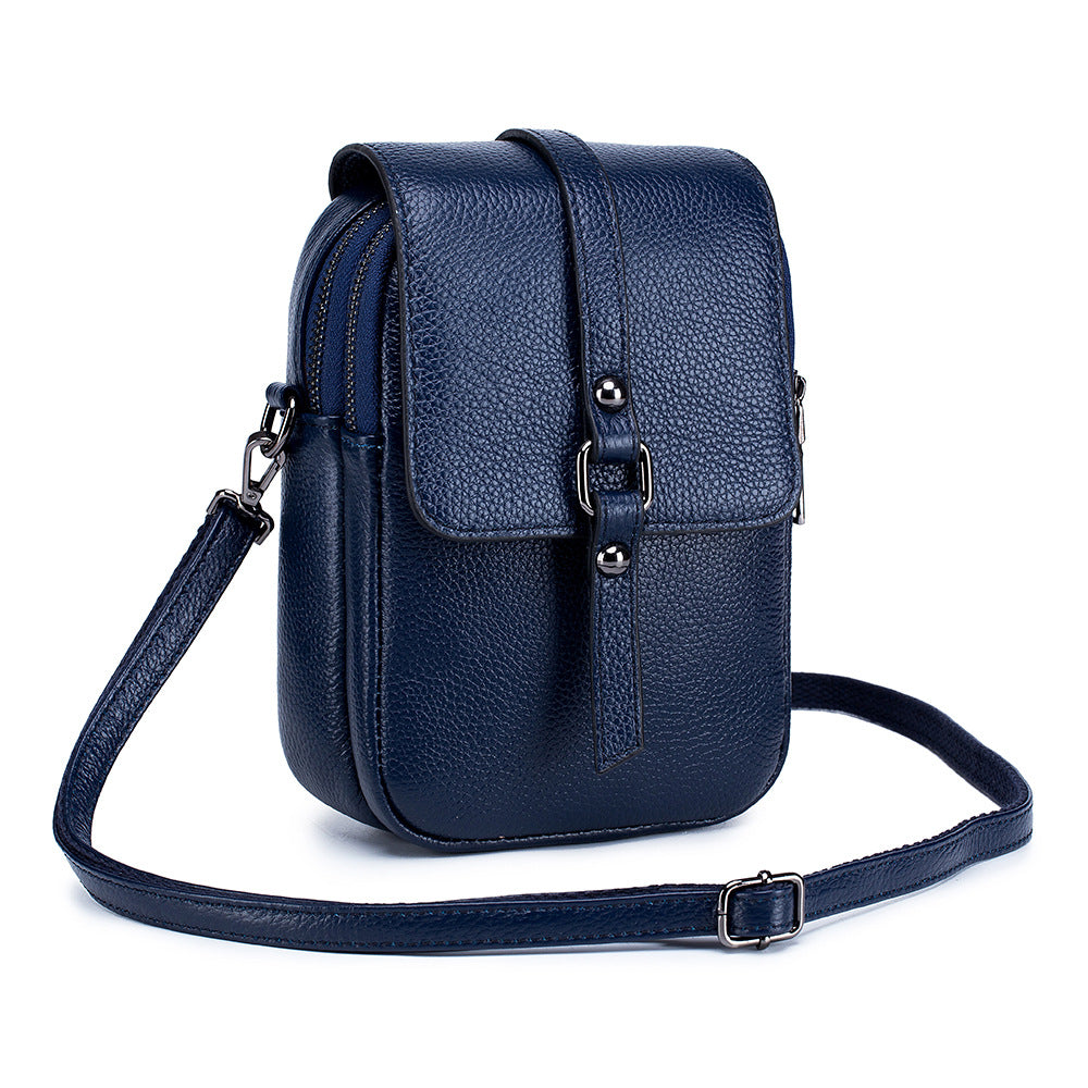 Women’s Leather Diagonal Bag – Stylish, Practical & Compact