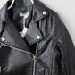 Love Printed PU Leather Girls’ Lapel Short Jacke