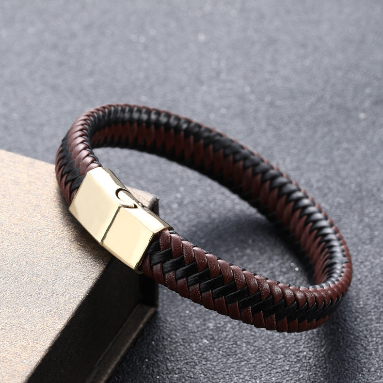 Men’s Genuine Leather Bracelet – Vintage Handmade Style