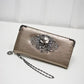SHEFLYTO PU Leather Women’s Long Wallet – Skull & Flower Design