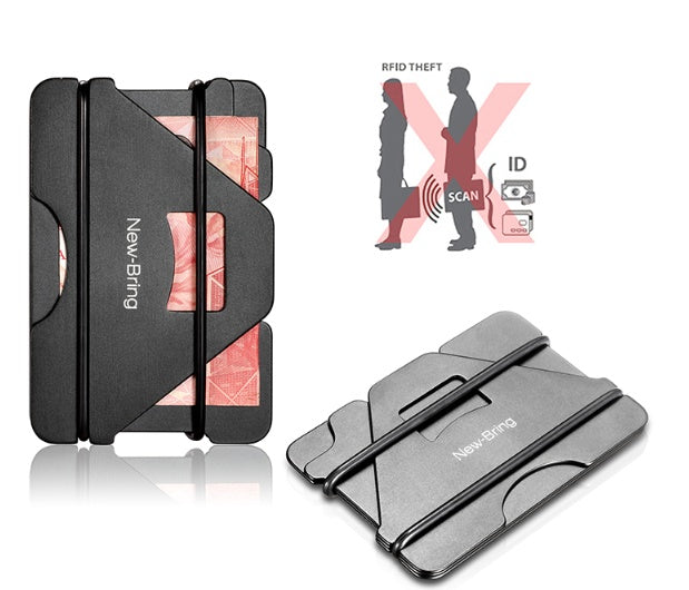New-Bring Card Holder – Aviation Aluminum Alloy Short Wallet