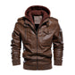 Men's washed leather leather jacket