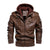 Men's washed leather leather jacket