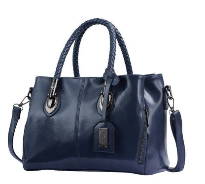 Vintage Oil Wax Leather Luxury Handbag – Elegant Women’s Handbag & Crossbody Bag
