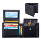 Men’s Short Trifold Wallet – Genuine First-Layer Cowhide Leather