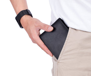 Men's Short Wallet Genuine Leather Trifold Wallet