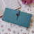 Luxury Genuine Leather Women’s Wallet – Lychee Pattern Long Hasp Coin Purse