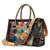Contrast Leather Cowhide & Patent Leather Bag – Fashion Retro Handbag