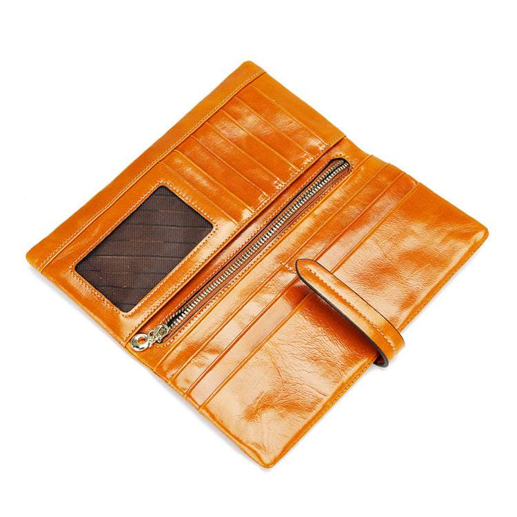 Women’s Leather Wallet – 2-Fold Design with Car Stitching
