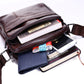 Leather embossed leather zipper bag