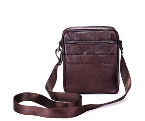 Leather embossed leather zipper bag Shoulder Satchel Bag bag factory wholesale business man