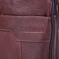Leather embossed leather zipper bag