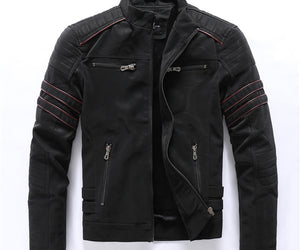 Men's leather washed leather jacket