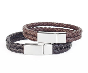 Fashion Personalized Men Woven Leather Bracelet