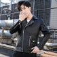 Men’s Motorcycle Pigskin Leather Jacket – Loose Fit, Bold & Durable