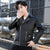Men’s Motorcycle Pigskin Leather Jacket – Loose Fit, Bold & Durable