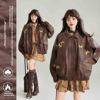 Advanced Brown Leather Jacket for Women – Elegant, Chic & Timeless