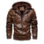 Men's Leather Jacket Men's PU Leather Hooded Leather Jacket