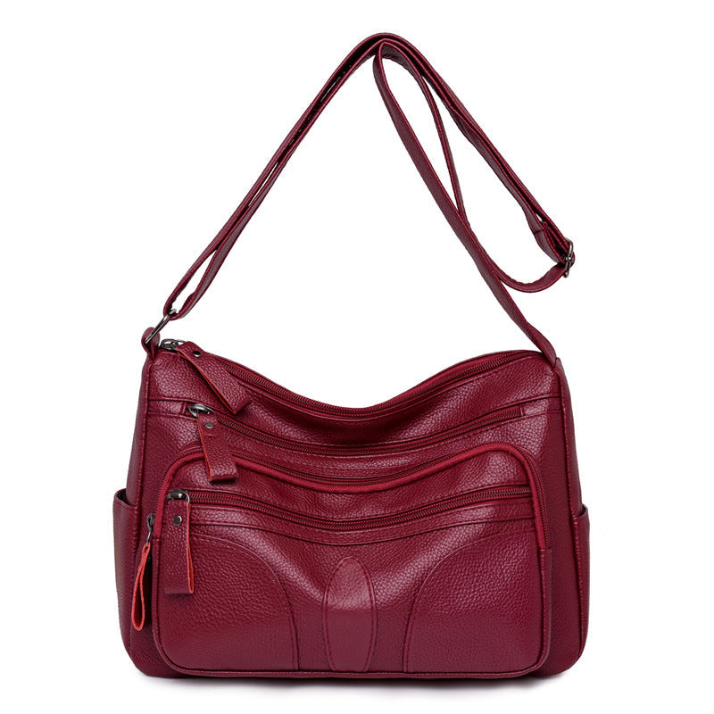 Large Capacity PU Leather Shoulder & Crossbody Bag – Trendy Tote Bag