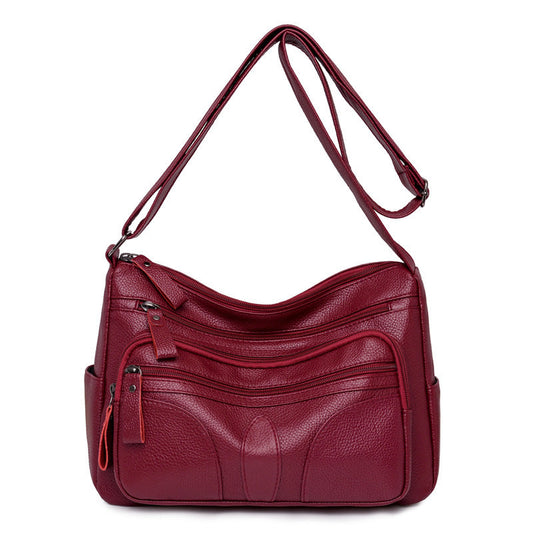 Large Capacity PU Leather Shoulder & Crossbody Bag – Trendy Tote Bag