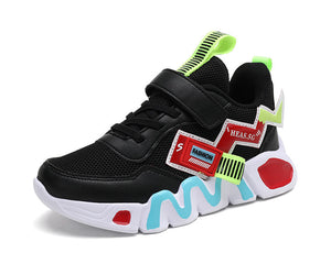 New White Kids Sneakers In Leather