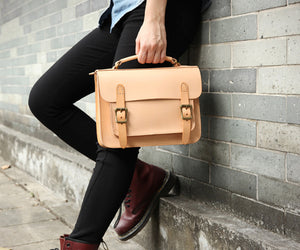 Hand Made Leather Bag Hand-Held Crossbeam Leather Bag