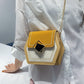Matte leather shoulder bag