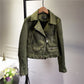Women’s Suede Leather Motorcycle Jacket – Plush, Stylish & Warm