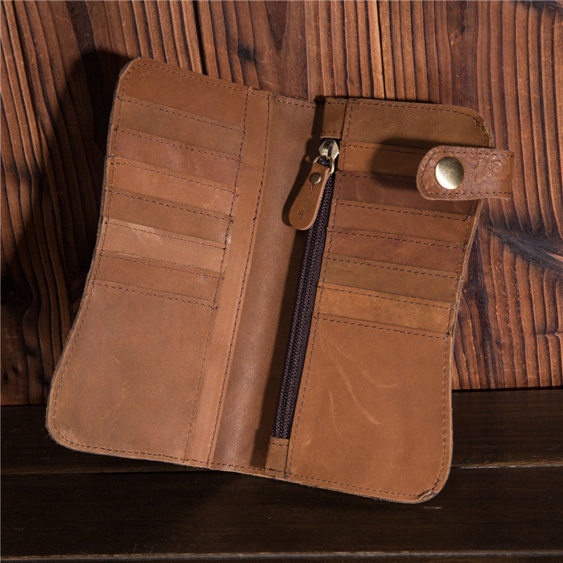 Dragon Grain Leather Long Wallet – Premium Cowhide