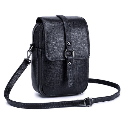 Women’s Leather Diagonal Bag – Stylish, Practical & Compact
