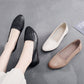 Women’s First Layer Cowhide Flat Shoes – Genuine Leather Office Loafers