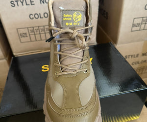 Winter Wool Protective Shoes Men's Anti-smashing Plastic Toe Cap Protective Footwear