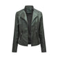 Women’s Thin Leather Motorcycle Jacket – Sleek, Stylish & Lightweight